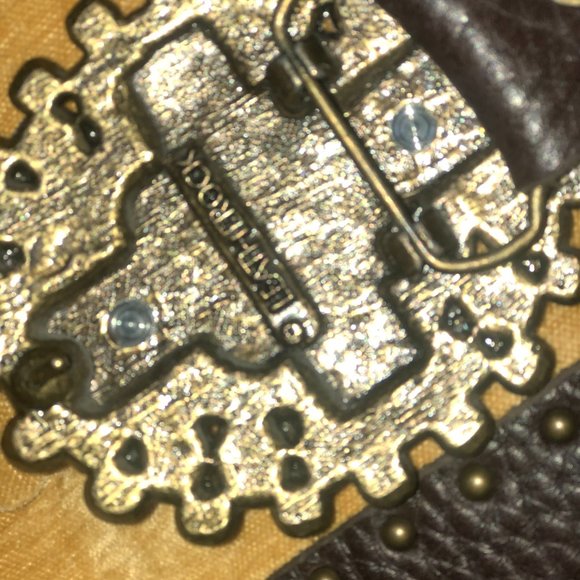 LEATHEROCK Soft Leather Rhinestone Belt - Picture 4 of 7